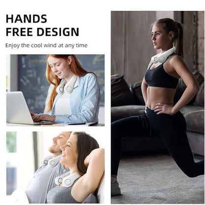 Portable Neck Fan with Adjustable Speeds – Ergonomic, Lightweight Design for Hands-Free Cooling, Long Battery Life-4