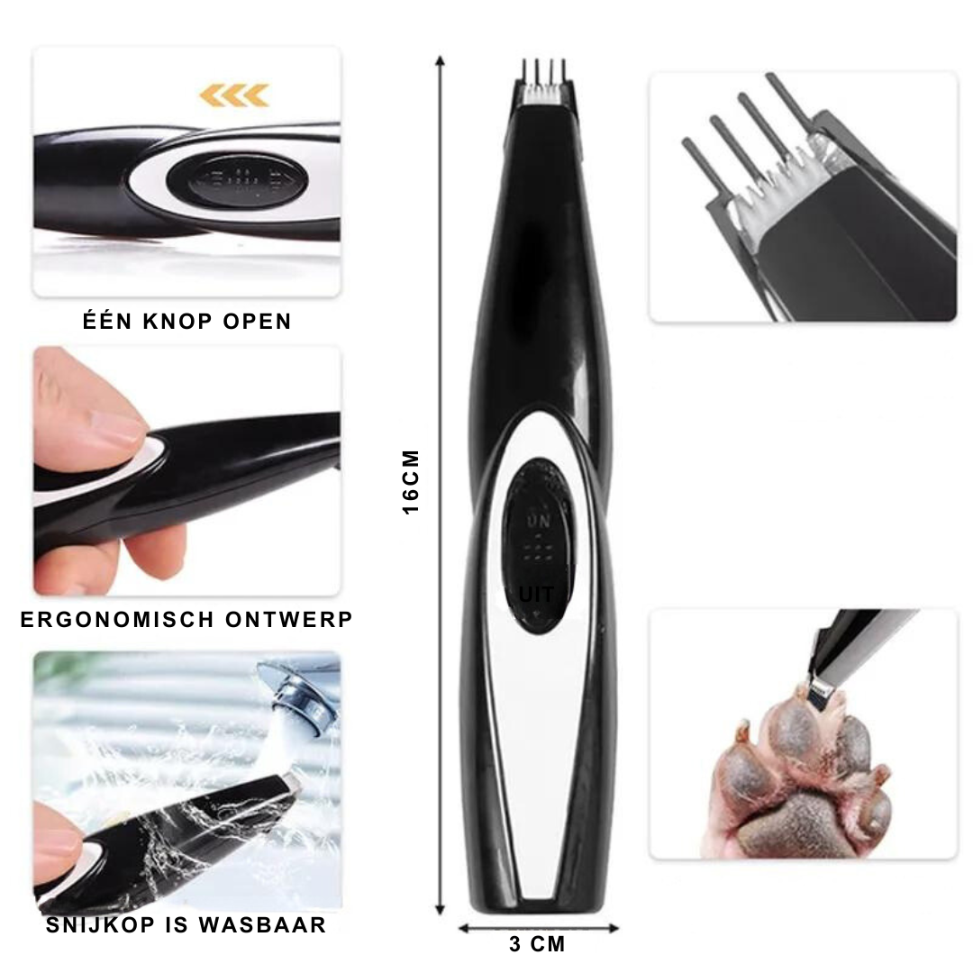 Wireless Dog Grooming Clippers, Professional Pet Trimmer for Sensitive Areas, USB Rechargeable, Quiet Operation, Stainless Steel-2