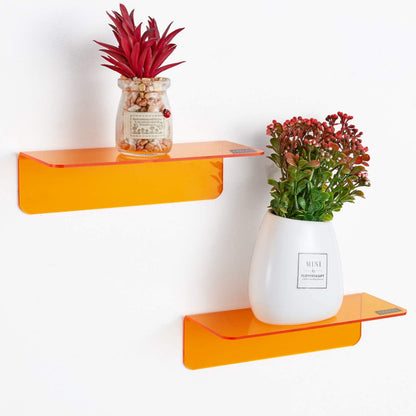 NeonAura | Vibrant Modern Acrylic Floating Shelf Set 0