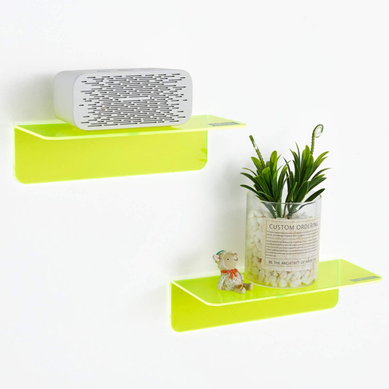 NeonAura | Vibrant Modern Acrylic Floating Shelf Set 1