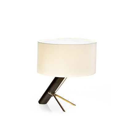 OpalLuxe – Refined Table Lamp with Golden Accents