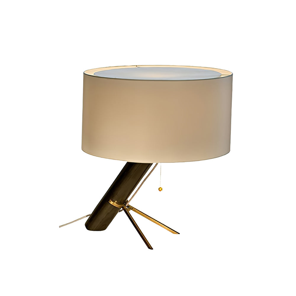 OpalLuxe – Refined Table Lamp with Golden Accents