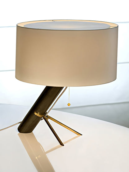 OpalLuxe – Refined Table Lamp with Golden Accents