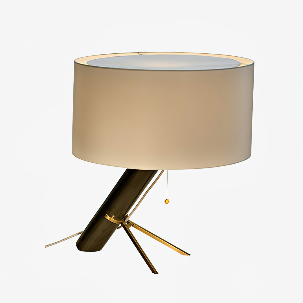 OpalLuxe – Refined Table Lamp with Golden Accents