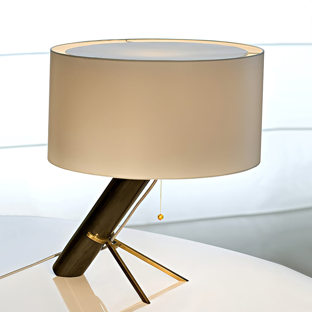 OpalLuxe – Refined Table Lamp with Golden Accents