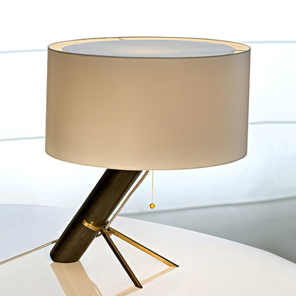 OpalLuxe – Refined Table Lamp with Golden Accents