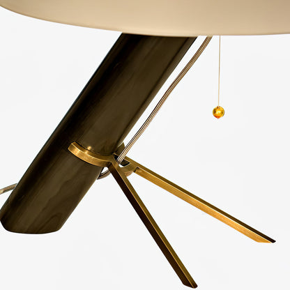 OpalLuxe – Refined Table Lamp with Golden Accents