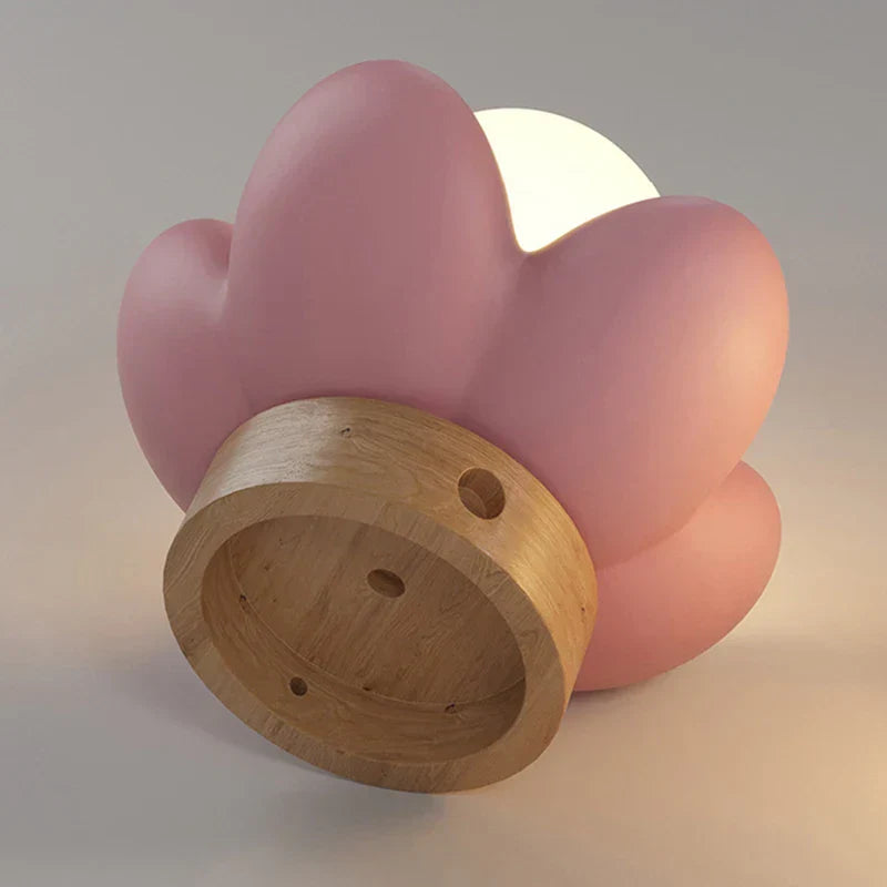 SereneBloom – Iluminación de Pared con Flores de Crema