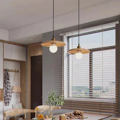 ScandiGlow – Lámpara Colgante de Madera Natural