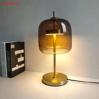 LumeMist - Elegante Lampada in Vetro Grigio