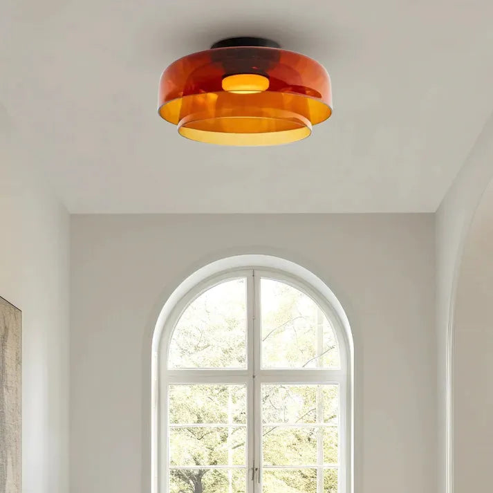 LuxeGleam - Classic Glass Ceiling Lamp