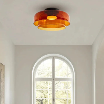 LuxeGleam - Classic Glass Ceiling Lamp