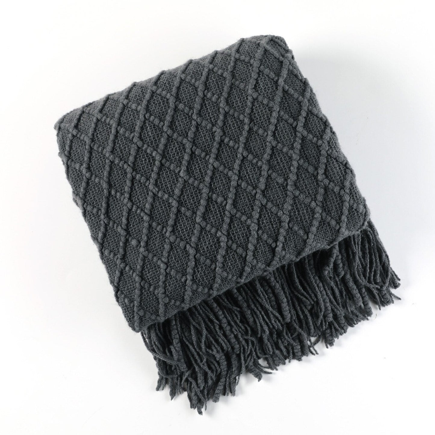 NordicWeave | Cozy Textured Knitted Throw Blanket for Sofa or Bed 20
