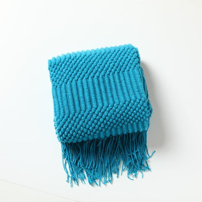 NordicWeave | Cozy Textured Knitted Throw Blanket for Sofa or Bed 9