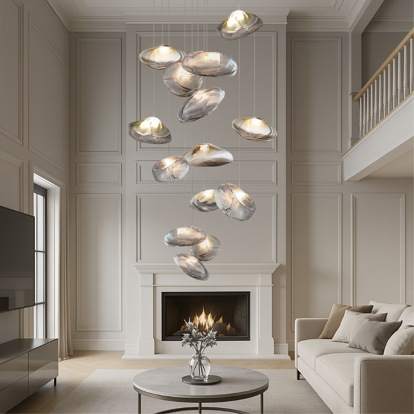 Nordic Glass Villa Chandelier 3