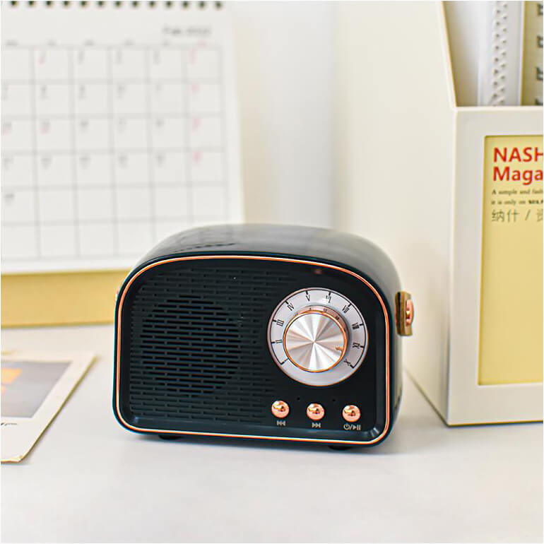 NostalgiaWave | Stylish Retro Portable Bluetooth Speaker with Immersive Sound 5