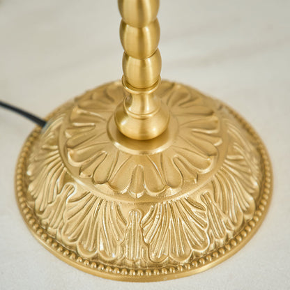 BrassAura – Vintage Floral Table Lamp