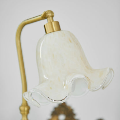 BrassAura – Vintage Floral Table Lamp