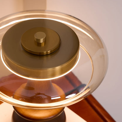 GlowSphere – Lámpara de acento moderna en ámbar y humo