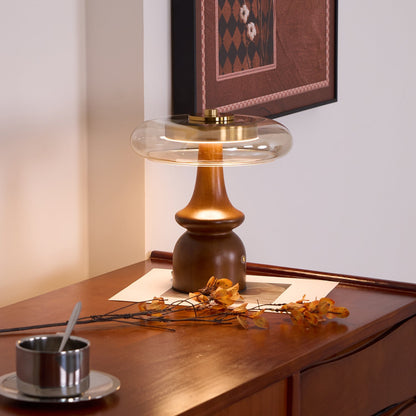 GlowSphere – Lámpara de acento moderna en ámbar y humo