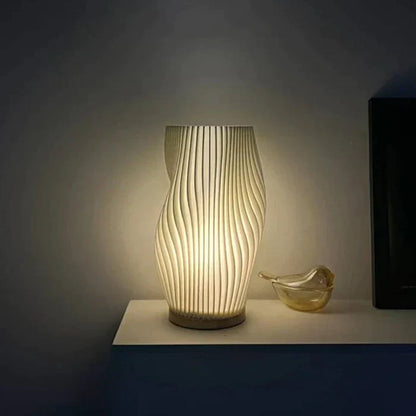 CalmGlow – Lampe de table Wave élégante