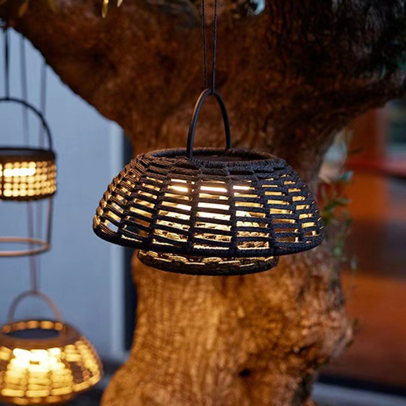 Eco-Friendly Bamboo Outdoor Lamp - Weather-Resistant LED Light Fixture-6