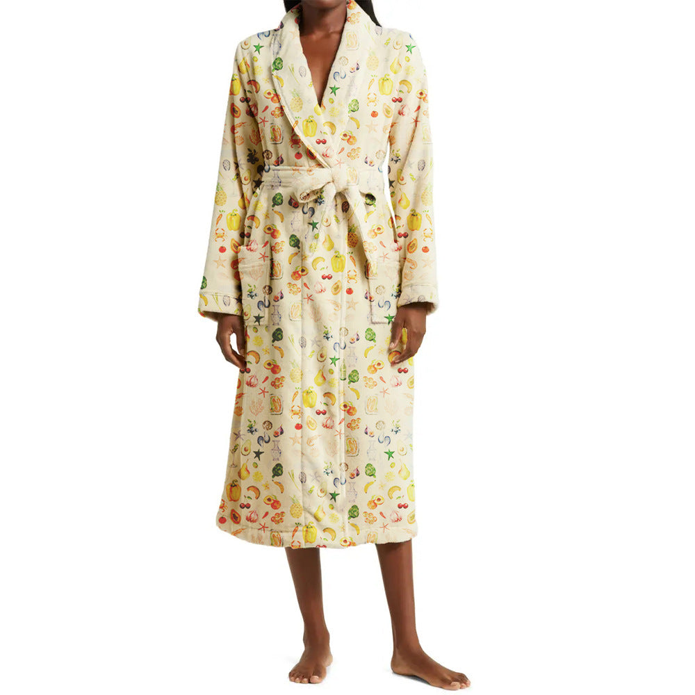 BloomCocoon – Luxurious House Robe with a Touch of Blossom