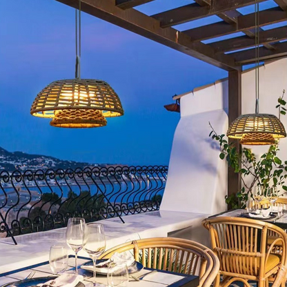 Variant image for Eco-Friendly Bamboo Outdoor Lamp - Weather-Resistant LED Light Fixture-4