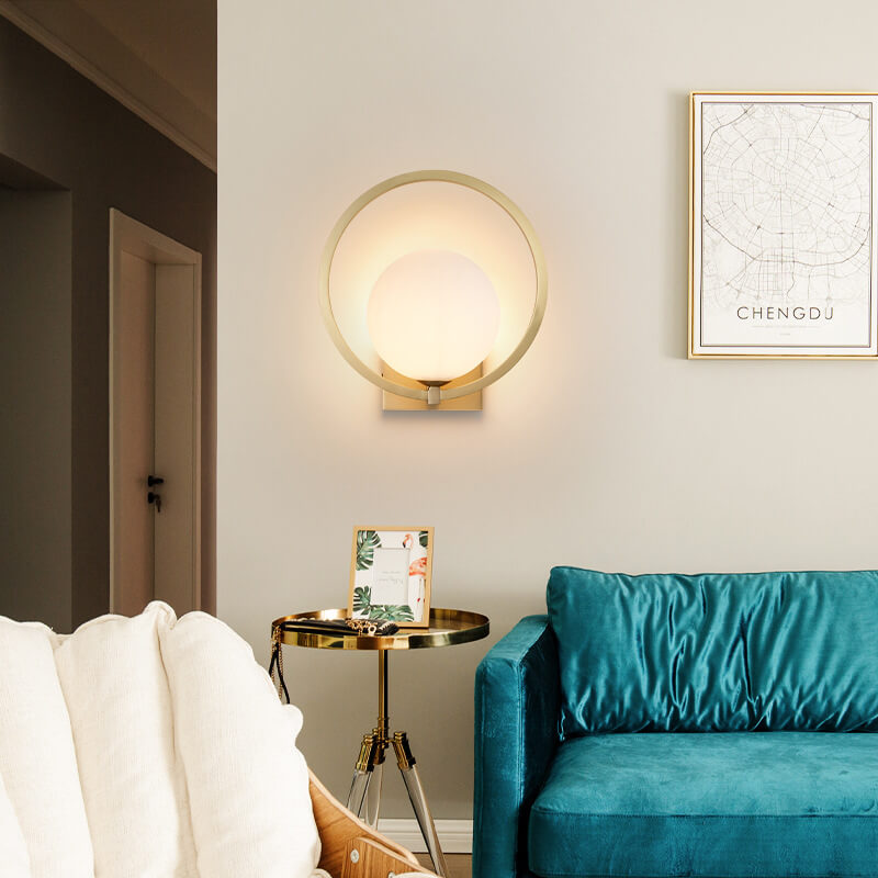 LuminousGlobe – Lámpara de pared de vidrio moderna de luz única