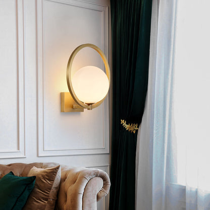 LuminousGlobe – Lámpara de pared de vidrio moderna de luz única