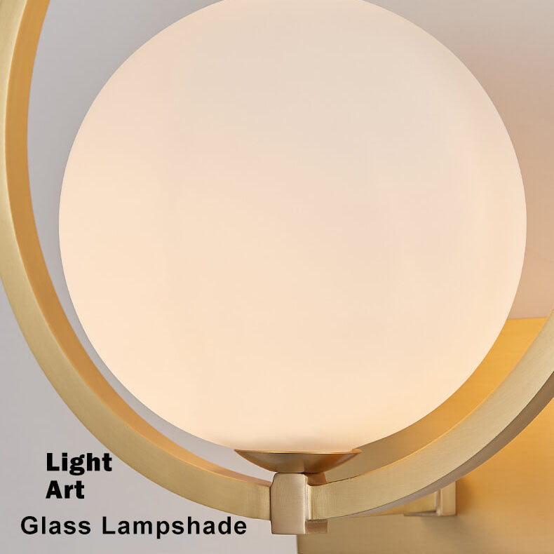 LuminousGlobe – Lámpara de pared de vidrio moderna de luz única