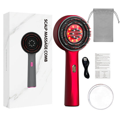 Scalp Massager Brush with Red Light Therapy for Hair Growth and Scalp Health - Ergonomic Design for All Hair Types
