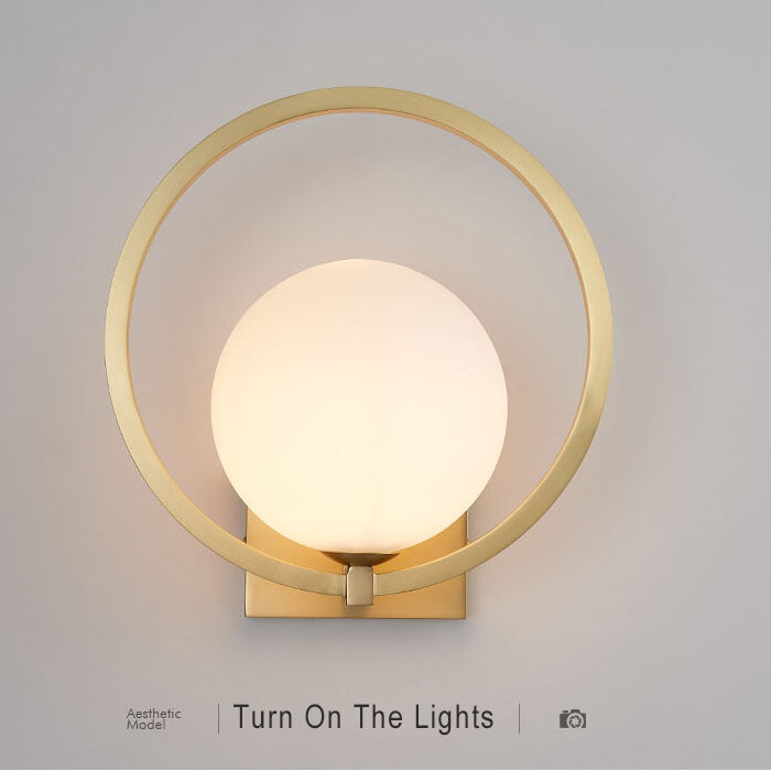 LuminousGlobe – Lámpara de pared de vidrio moderna de luz única