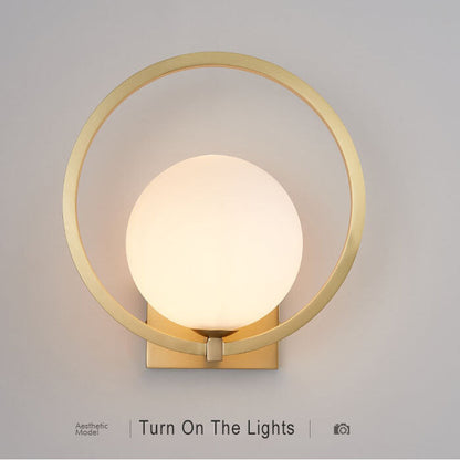 LuminousGlobe – Lámpara de pared de vidrio moderna de luz única