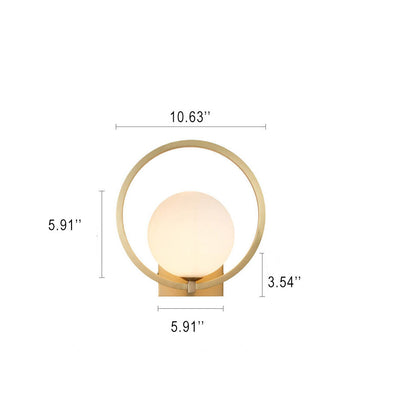 LuminousGlobe – Lámpara de pared de vidrio moderna de luz única