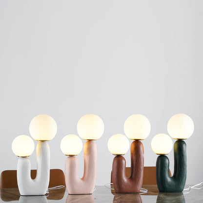 ClearLume – Sleek Glass and Resin Table Lamp