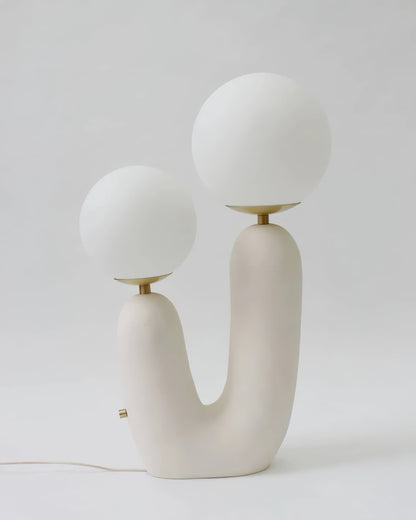 ClearLume – Sleek Glass and Resin Table Lamp