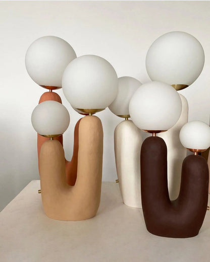 ClearLume – Sleek Glass and Resin Table Lamp