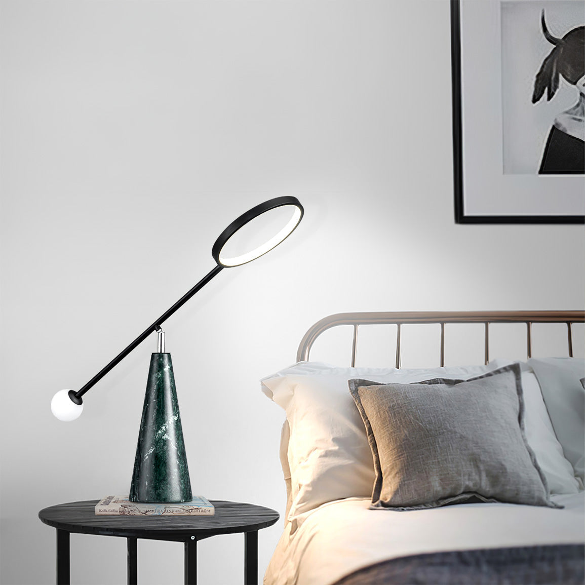 TriGlow – Geometric Table Lamp with Adjustable Swan Neck