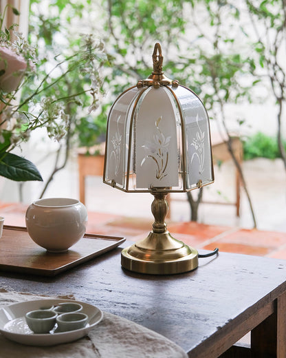 RadiantBloom - Lampe en Verre Orchidée