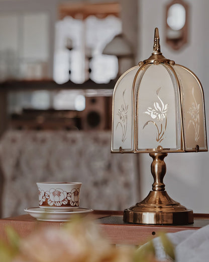 RadiantBloom - Lampe en Verre Orchidée