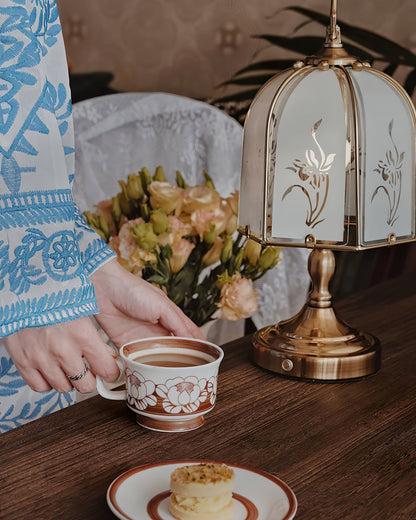 RadiantBloom - Lampe en Verre Orchidée