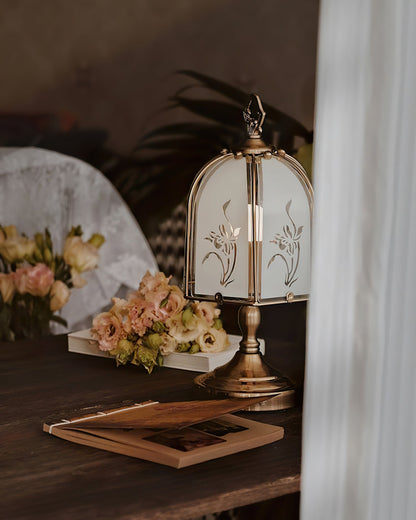 RadiantBloom - Lampe en Verre Orchidée