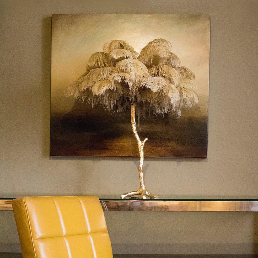 FeatherGlam – Luxuriöse Tischlampe