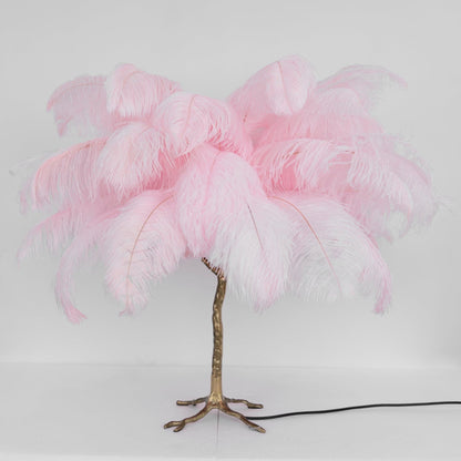 FeatherGlam – Luxuriöse Tischlampe