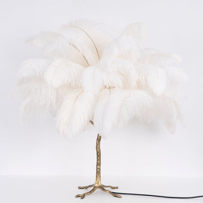 FeatherGlam – Luxuriöse Tischlampe