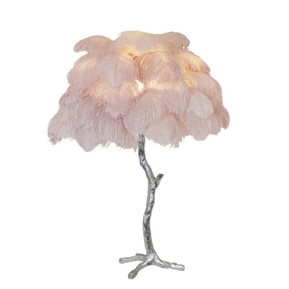 FeatherGlam – Luxuriöse Tischlampe
