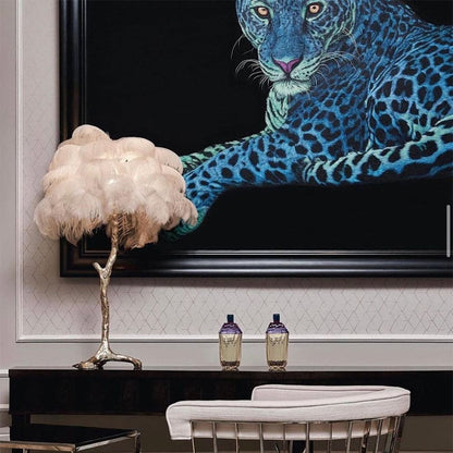 FeatherGlam – Luxuriöse Tischlampe