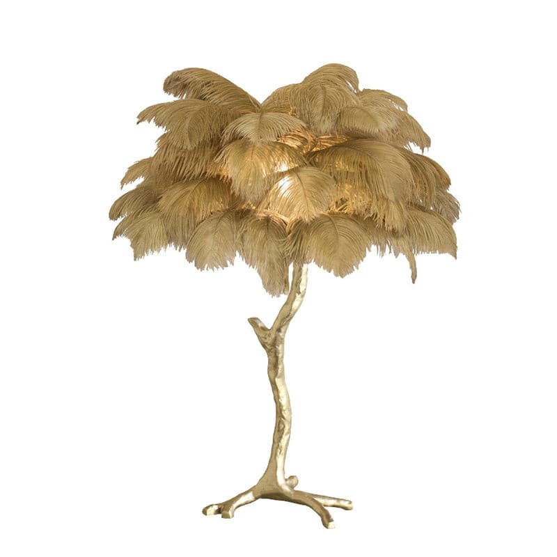 FeatherGlam – Luxuriöse Tischlampe