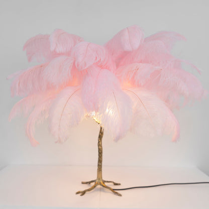 FeatherGlam – Luxuriöse Tischlampe